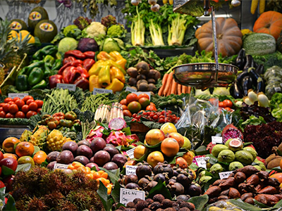 fruit and vegetable stand