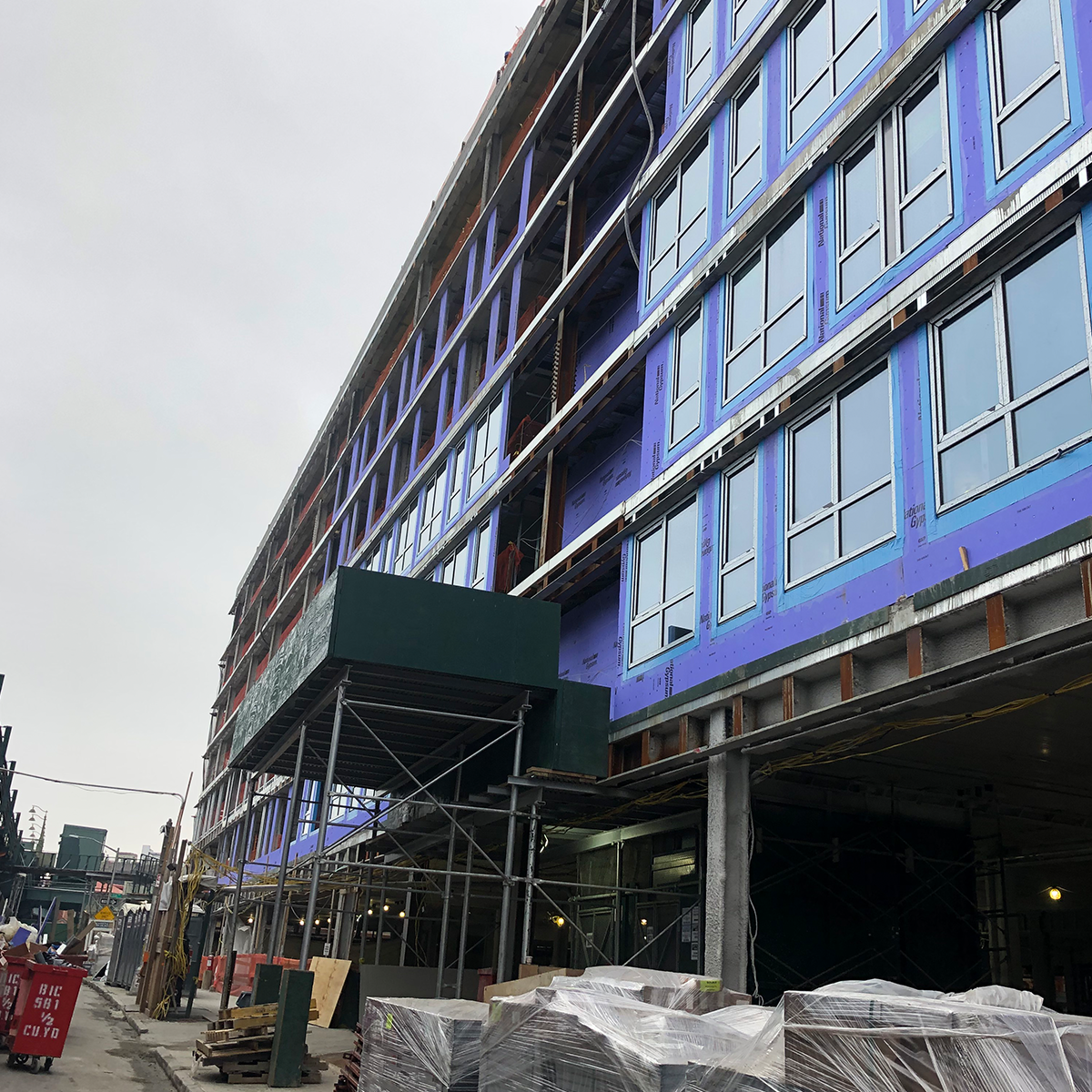 Alternate side view of building from sidewalk